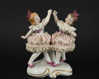 Dresden Lace Porcelain Ballerina Figurines