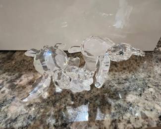 Swarovski Crystal Sea Turtles and Hedgehog