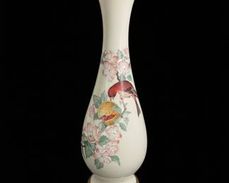 Lenox Serenade Vase with Bird and Blossoms