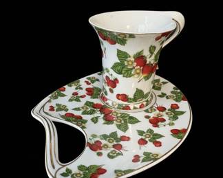 Roy Kirkham Alpine Strawberry Teacup and Saucer