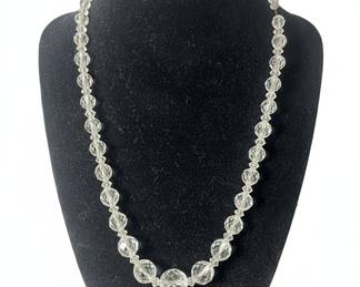 Art Deco Graduated Crystal Necklace