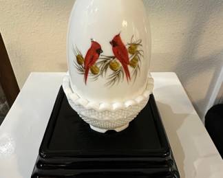 Milk Glass Pitcher with Grapes and Leaves Relief