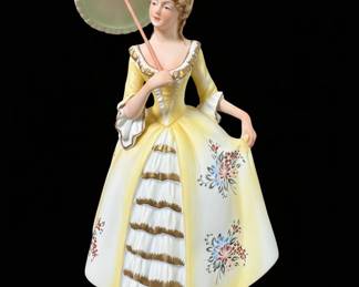 Lefton Porcelain Figurine of a Lady with Parasol