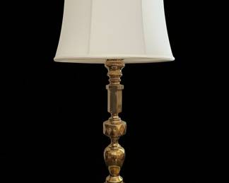 Vintage Stiffel Brass Table Lamp with Fluted Base