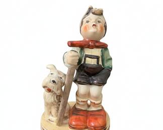 Occupied Japan Boy and Dog Figurine