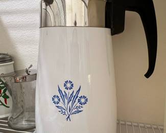 CorningWare 9-Cup Coffee Percolator - Blue Cornflower