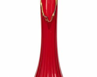 Vintage L.E. Smith Amberina Swung Vase