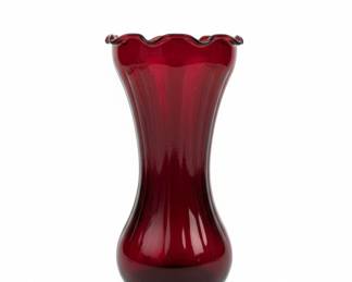 Anchor Hocking Royal Ruby Red Glass Vase