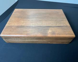 Vintage Wooden Flatware Chest