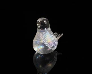 Murano Style Art Glass Bird Sculpture