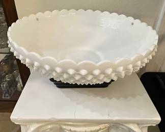 Fenton Hobnail Milk Glass Compote or Bowl
