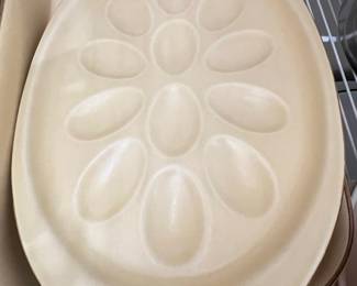 Vintage Pfaltzgraff Village Deviled Egg Serving Dish and Baking Dish Set