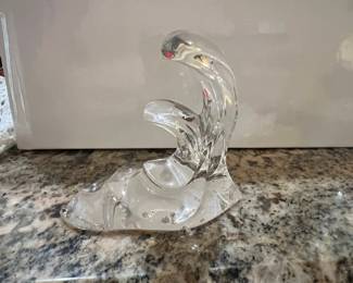 Crystal Dolphin Figurine by Cristal d'Arques