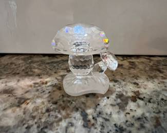 Swarovski Crystal Mushroom Figurine