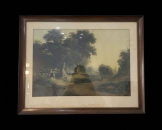 Landscape Print in Wooden Frame