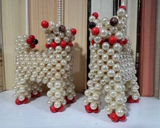 Beaded Dog Figurines