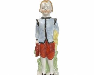 Porcelain Figurine of a Boy in Period Costume, Made in Occupied Japan