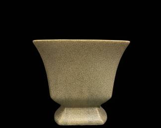 McCoy Floraline USA 453 Speckled Green Pedestal Planter/Vase