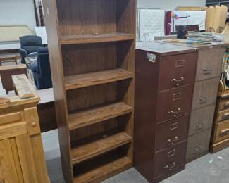 File cabinets, bookcase