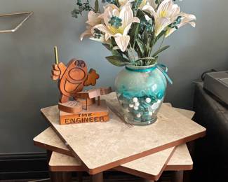 Mid century nesting tv tables