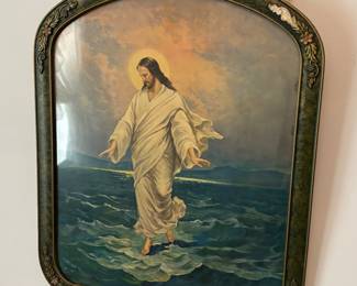 Antique framed religious art