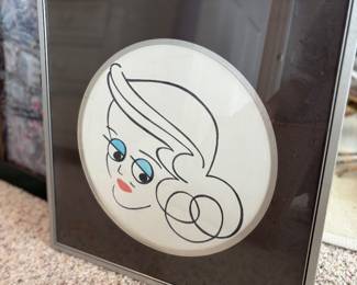 Vintage framed Bette Davis