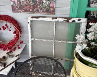 Antique window, table