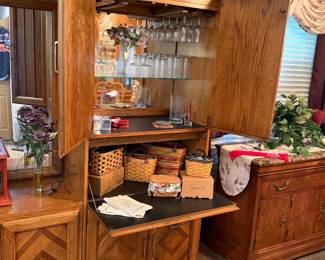 Entertainment center with dry bar