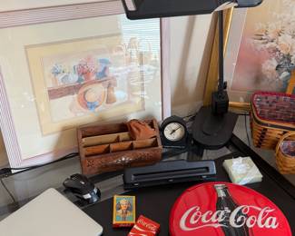 Coca-Cola phone, desk lamp