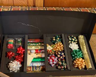 Christmas present wrapping supplies 