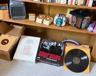 Records, DVD, timers, heater, 45's