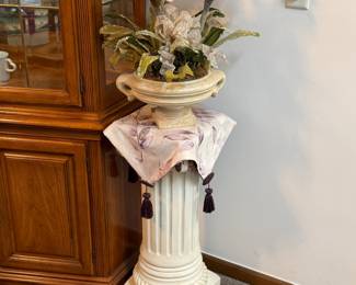 Pedestal with floral arrangement 
