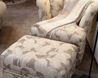 Lovely accent chair with ottoman 