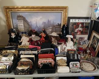 vintage purses & artwork