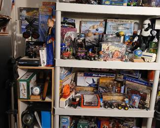vintage toys, models, robots, figures