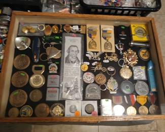 vintage military medals, medallions & other items