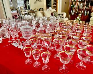 Waterford, Faberge, Baccarat , Fostoria “ Richmond”, Crystal