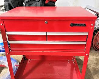 Sequoia red rolling cart 