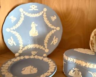 Wedgwood Jasperware Commemorative Plates and Heart Trinket Box