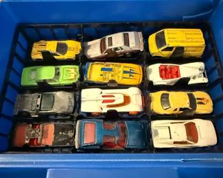 Collection of DieCast Toy Cars in Blue Carrying Case second image