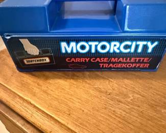Vintage Matchbox Motorcity Carry Case with Assorted DieCast Cars