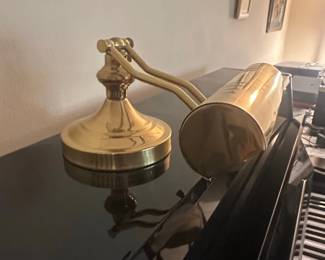 Antique Dale Co. Brass Piano Lamp w or Slate Base