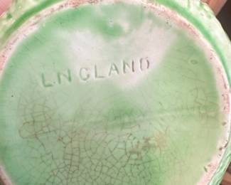 Green Majolicastyle Leaf Embossed Pitcher second image