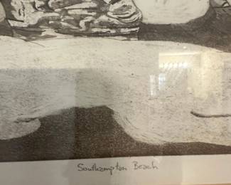 Tom Ward Southampton Beach Artists Proof Etching third image