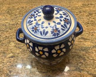 Wiza Polish Pottery Covered Casserole Dish
