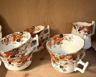 Samuel Radford Imari Teacup, Saucer, and Creamer Set