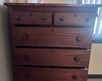 Victorian Mahogany Highboy Dresser