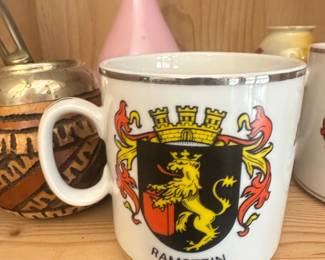 German City Crest Ceramic Mugs Set of 