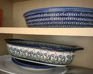 Polish Pottery Baking Dish Set