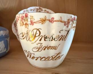Royal Worcester A Present from Worcester Teacup and Saucer second image